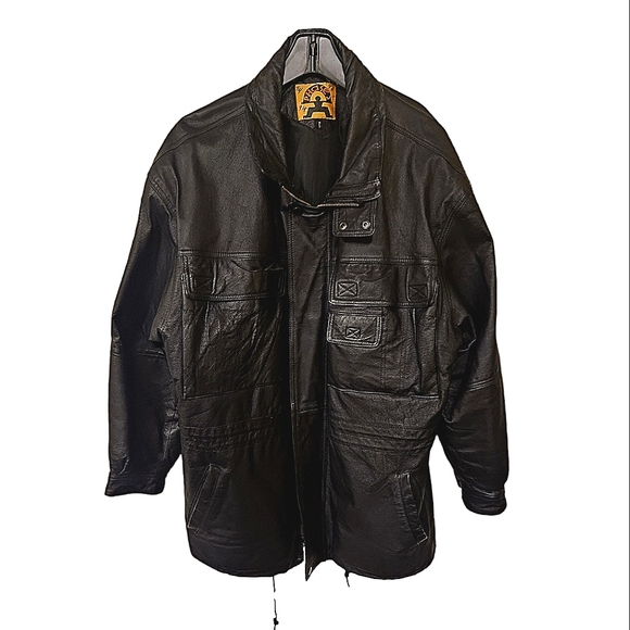 RARE Vintage 100% Leather Jacket - Picture 2 of 10